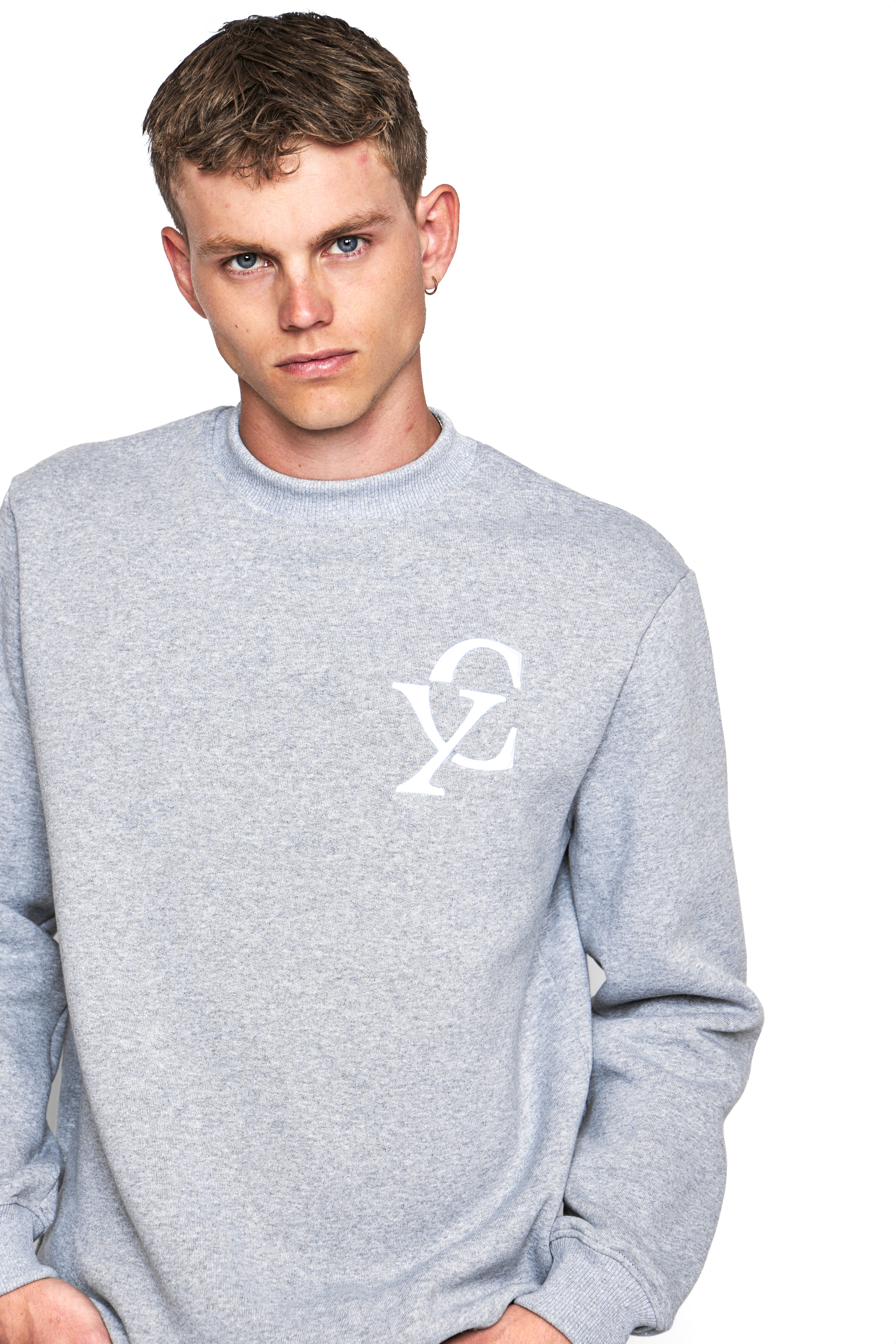 Puff Monogram Crewneck